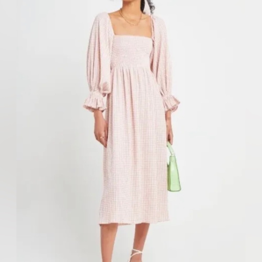Small NWT OPT pink gingham dress